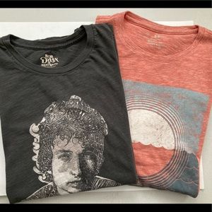 T-Shirt Bundle! Bob Dylan & Sunny Graphic Design. Size Small.